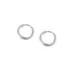 Bruce & Co Tiny Plain Huggie Hoops, 8 mm Inside Diameter
