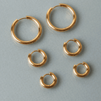 Bruce & Co Classic Thick Hoop Earrings, 14–36 mm, Steel