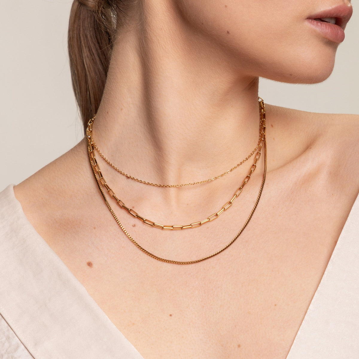 Bruce & Co Saona – Triple Layer Chain Necklace