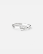 Bruce & Co Men’s Trust God Engraved Ring, Silver-Plated Steel, Adjustable