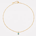 Bruce & Co Oval Turquoise Pendant Necklace, 5 × 7 mm