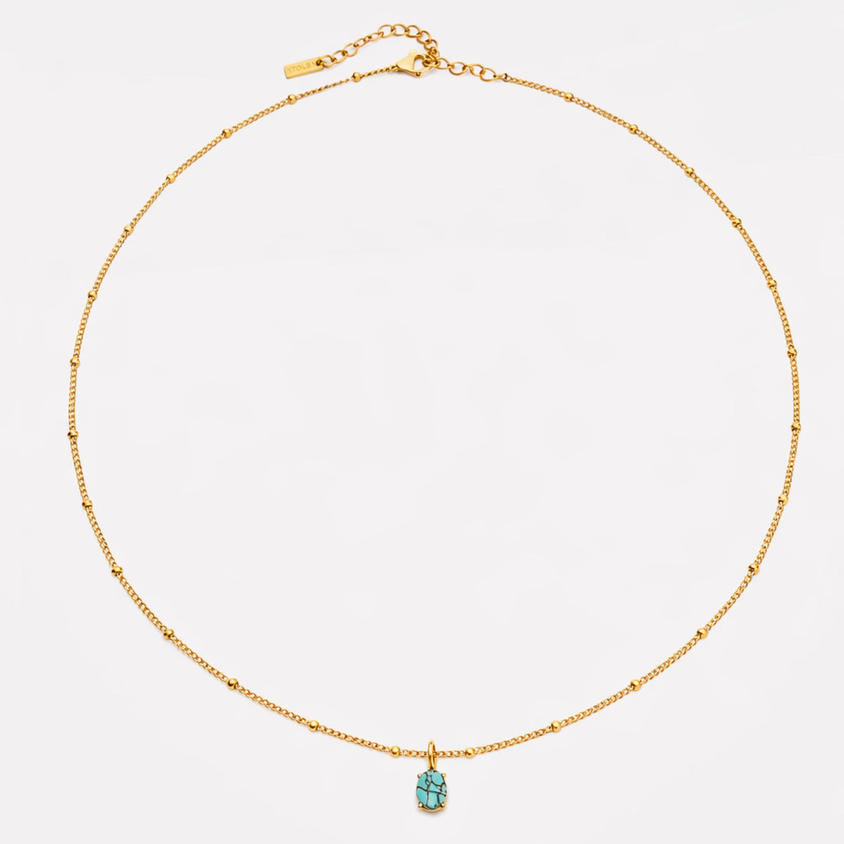Bruce & Co Oval Turquoise Pendant Necklace, 5 × 7 mm