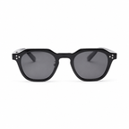 VALENCIA black frame black lens sunglasses front view