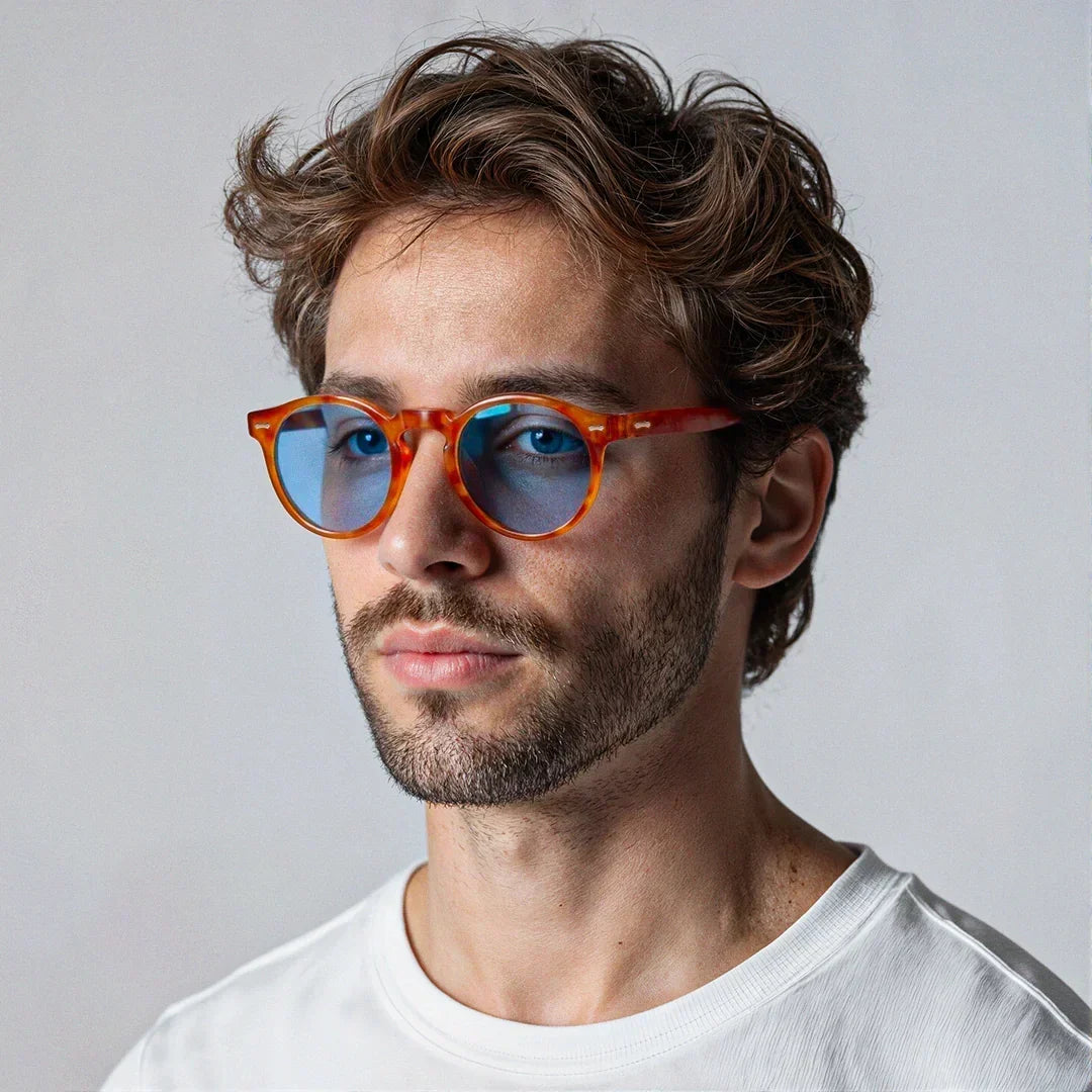 Polarized UV400 Round Acetate Sunglasses – VANCOUVER
