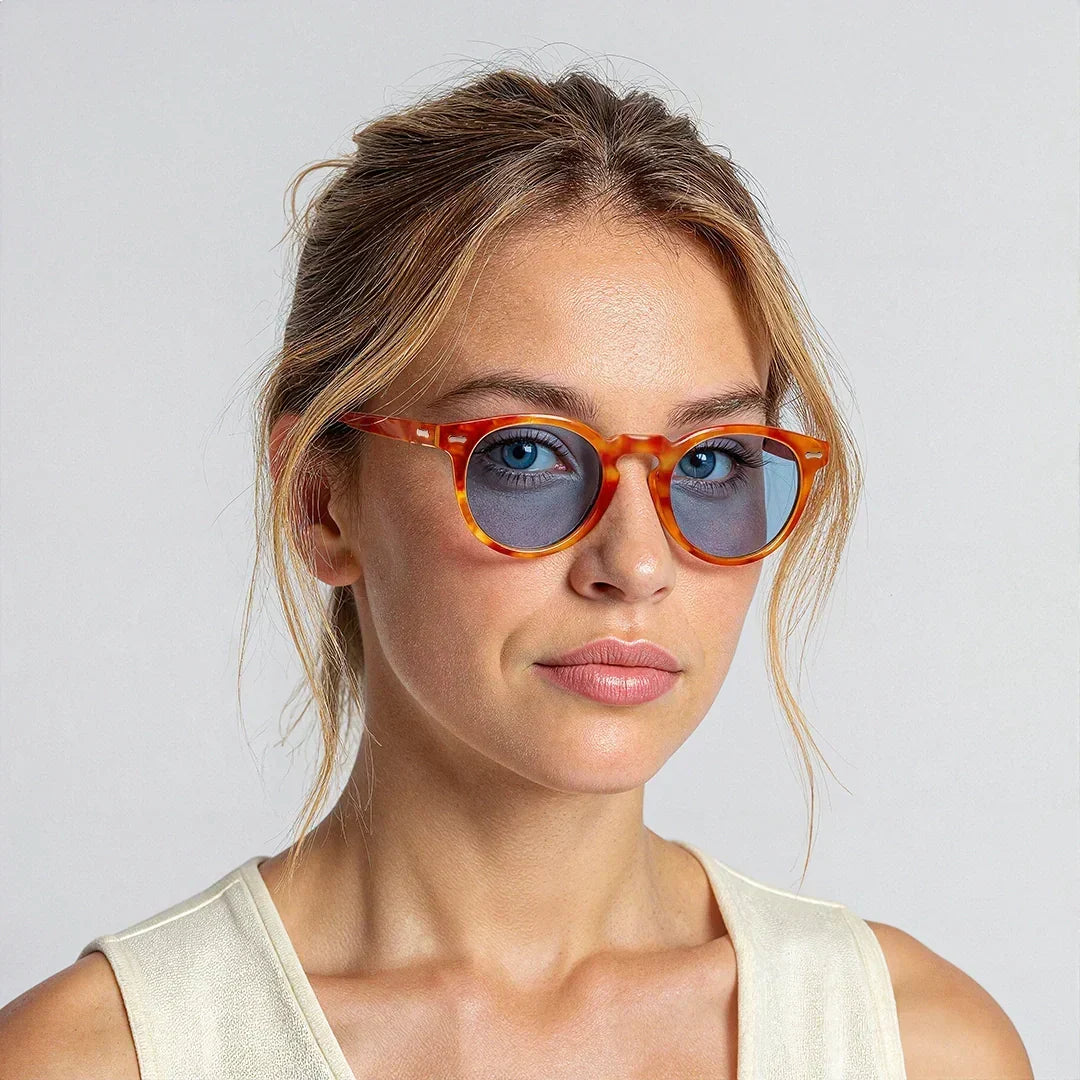 Polarized UV400 Round Acetate Sunglasses – VANCOUVER