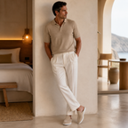 Bruce & Co Vellaro beige loafers in a boutique hotel