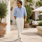 Vellaro white open-back loafers lifestyle