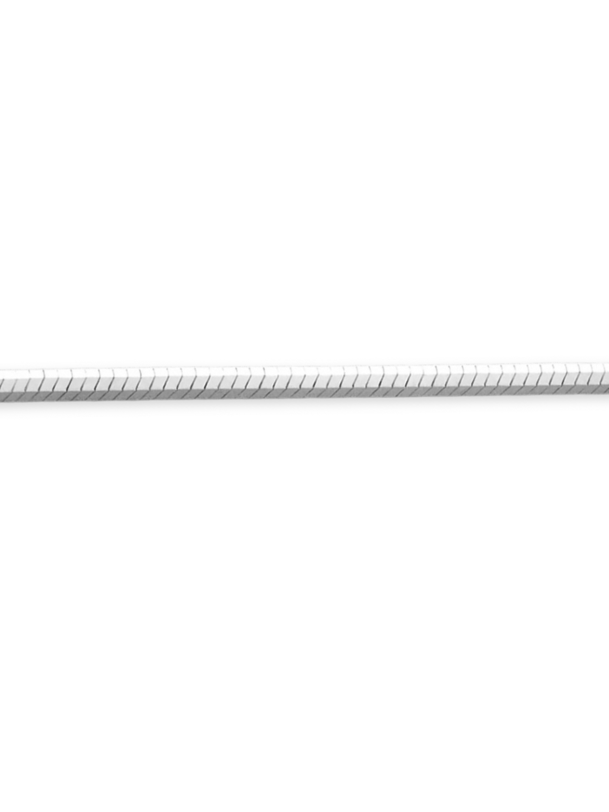 Bruce & Co Vento – Flat Link Necklace, 3 mm, Silver-Tone Stainless Steel