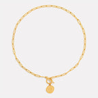 Bruce & Co Venus – Coin Pendant Paperclip Necklace, 44 cm