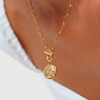 Bruce & Co Venus – Coin Pendant Paperclip Necklace, 44 cm