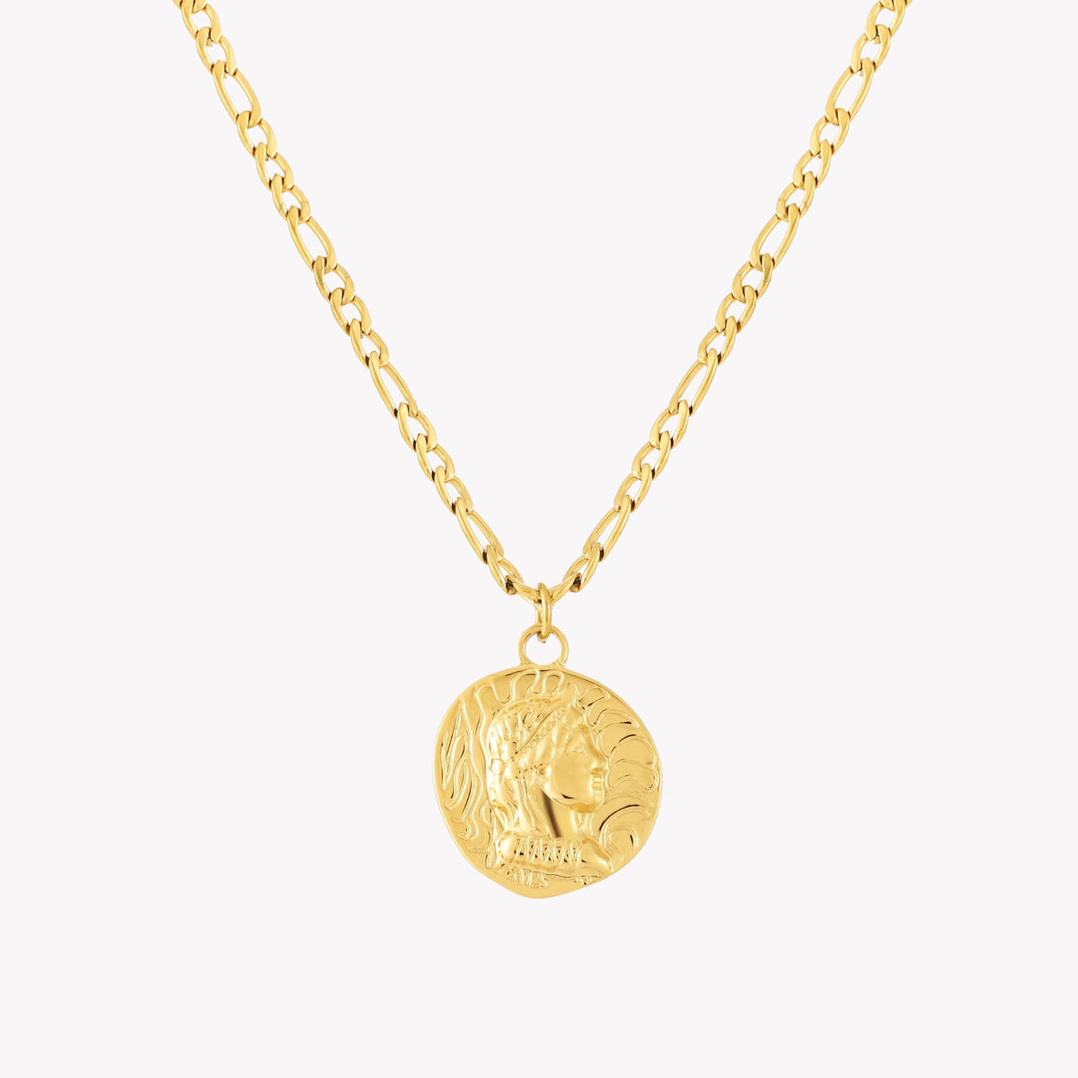 Bruce & Co Roma – Roman Coin Pendant Necklace, Steel