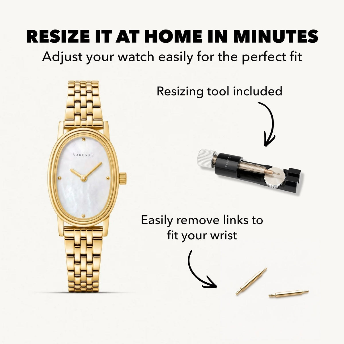 Bruce & Co Aurea – Oval Mother-of-Pearl Quartz Watch