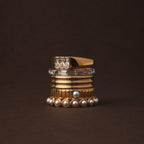 Bruce & Co White Zircon Baguette Eternity Ring, 18K Gold PVD Steel