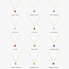 Bruce & Co Round CZ Birthstone Necklace, 9 mm