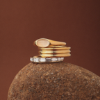 Bruce & Co Oval Moonstone Ring, Stainless Steel