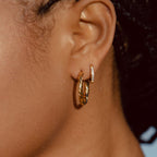 Bruce & Co Zirconia Huggie Hoop Earrings, 13 mm