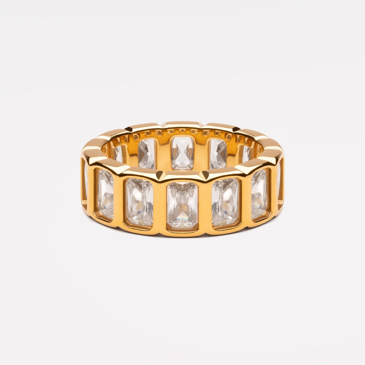 Bruce & Co Formentera – White Zircon Eternity Ring, 6.4 mm