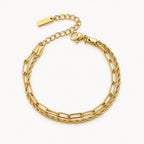 Bruce & Co Go-To – Layered Chain Bracelet, Stainless Steel