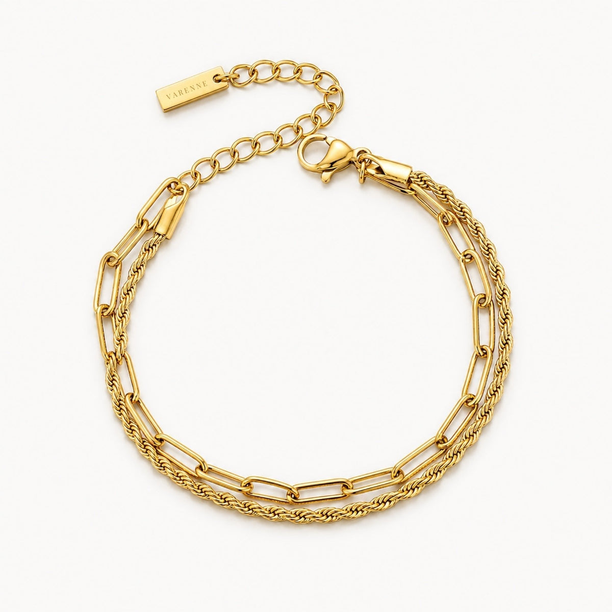Bruce & Co Go-To – Layered Chain Bracelet, Stainless Steel