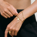 Bruce & Co Señora – Double Chain Coin and Freshwater Pearl Bracelet