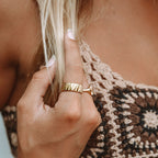 Bruce & Co Bold – Wide Ribbed Band Ring