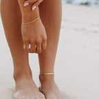 Bruce & Co Kauai – Herringbone Anklet, 4 mm × 22 cm
