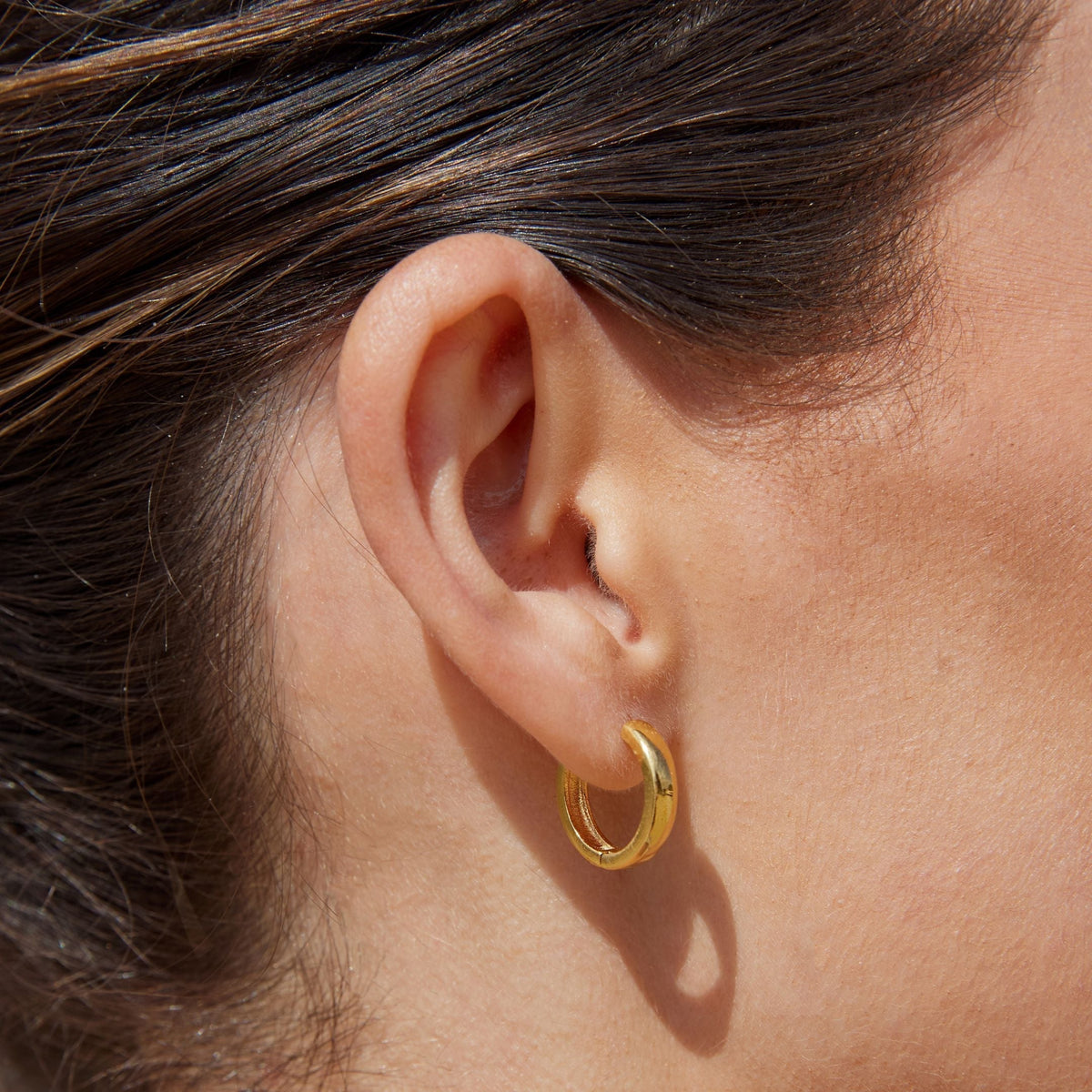 Bruce & Co Bold Huggie Hoop Earrings, 16 mm, Steel