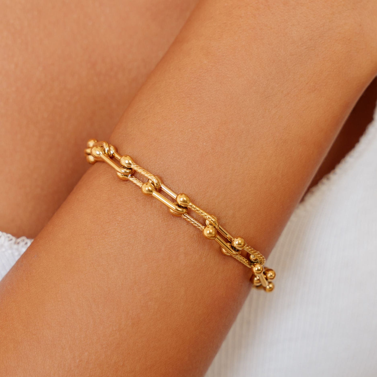 Bruce & Co Island Links – Paperclip Link Bracelet, Steel