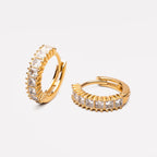 Bruce & Co Lumière – White Zircon Hoop Earrings, 13 mm