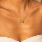 Bruce & Co Paperclip Birthstone Necklace