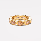 Bruce & Co Peony – Pink Zircon Teardrop Eternity Ring