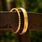 Bruce & Co Linea – Layered Cuff Bracelet, 13 mm, 18K Gold PVD Steel
