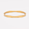 Bruce & Co Wavy Bangle Bracelet, 18K Gold PVD Stainless Steel