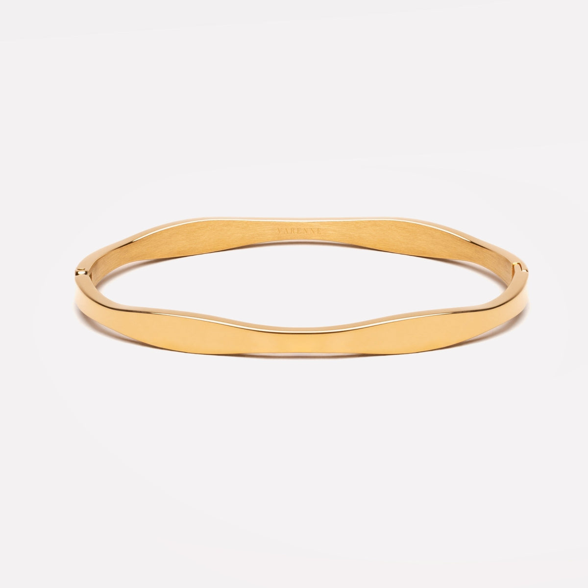 Bruce & Co Wavy Bangle Bracelet, 18K Gold PVD Stainless Steel
