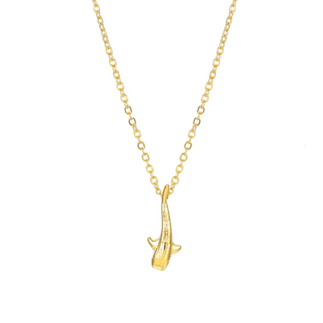 Bruce & Co Whale Shark Pendant Necklace, 45–50 cm, Steel