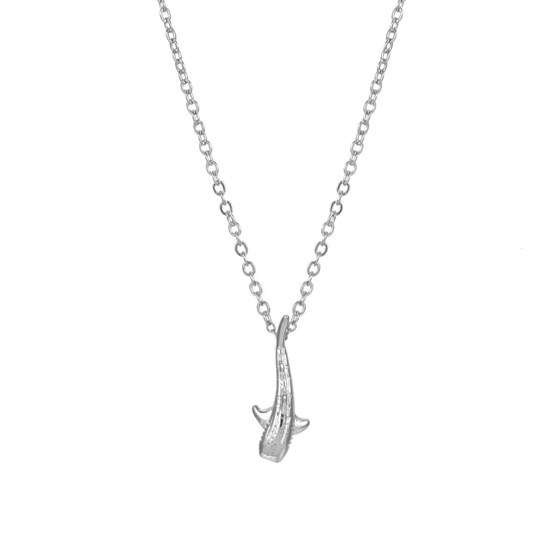 Bruce & Co Whale Shark Pendant Necklace, 45–50 cm, Steel