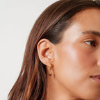 Bruce & Co Whale Tail Coin Drop Hoop Earrings, Steel