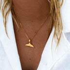 Bruce & Co Polished Whale Tail Necklace, 40 cm
