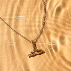 Bruce & Co Polished Whale Tail Necklace, 40 cm