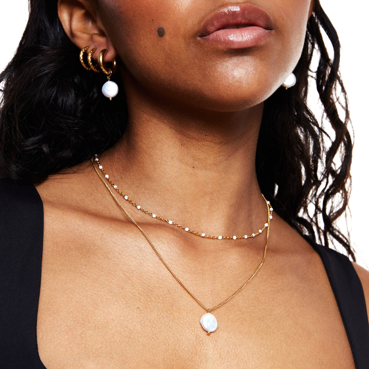 Bruce & Co White Enamel Bead Choker, 39–44 cm