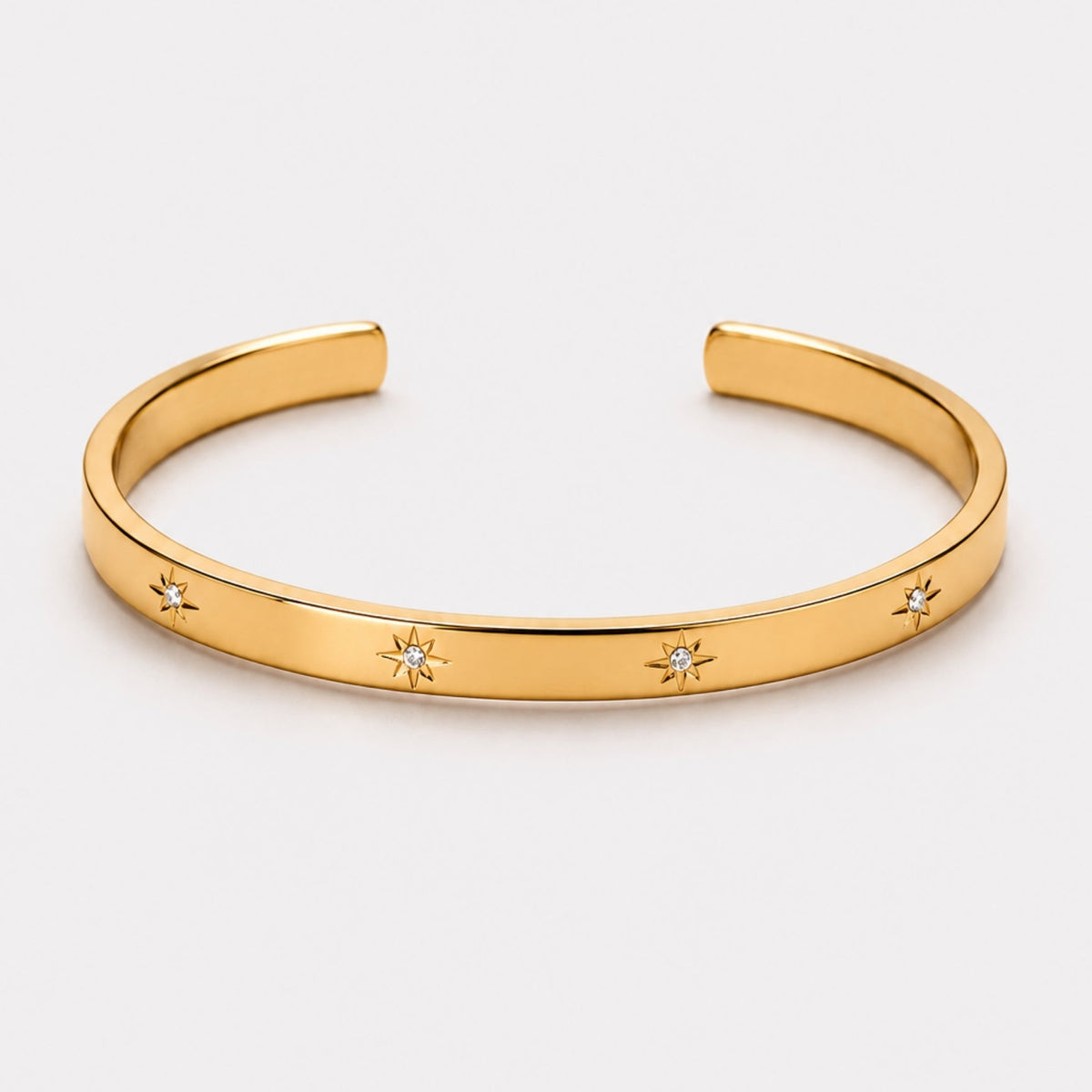 Bruce & Co Starlight – Starburst Zircon Cuff Bracelet