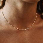Bruce & Co White Enamel Bead Choker, 39–44 cm