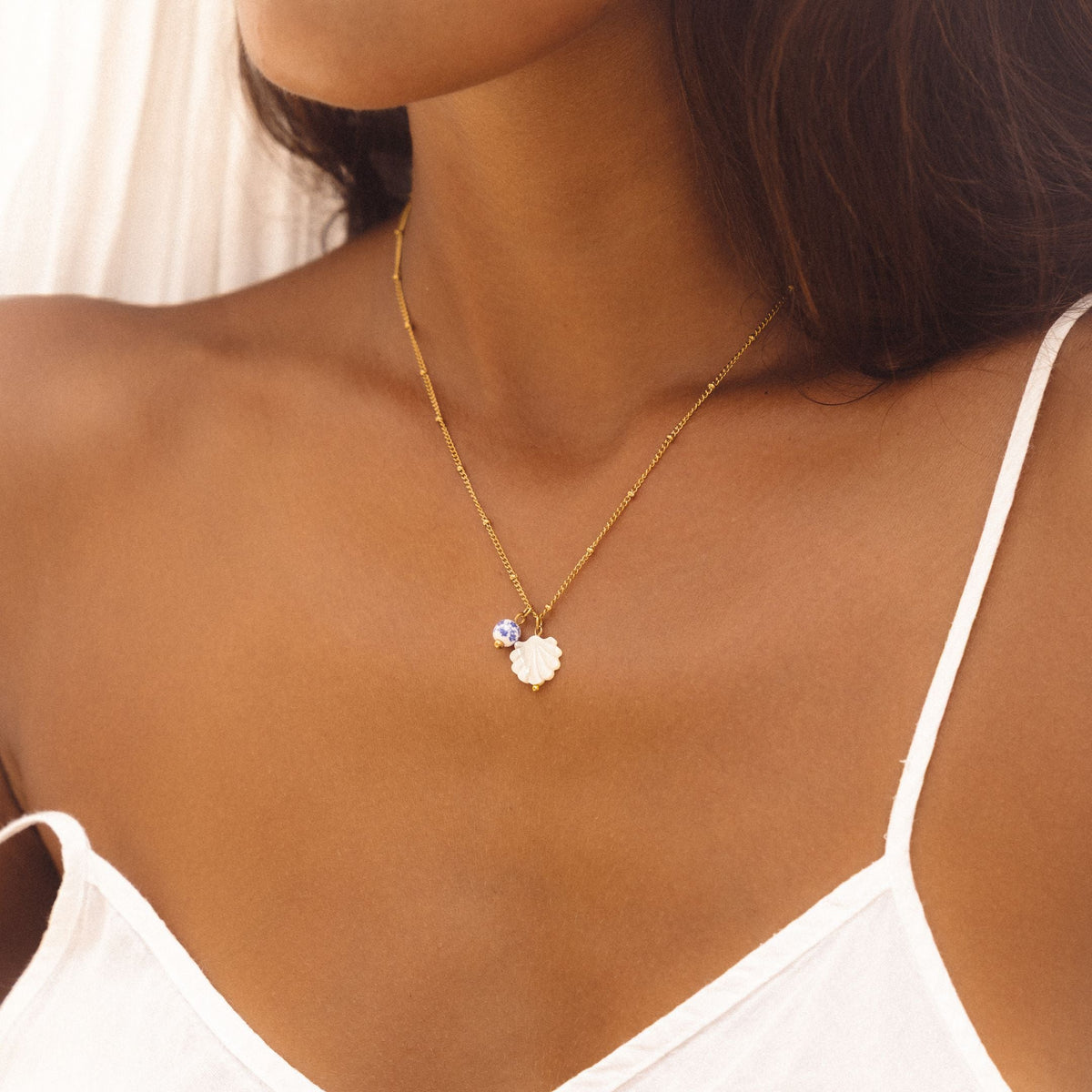 Bruce & Co Santorini – Mother-of-Pearl Shell Necklace