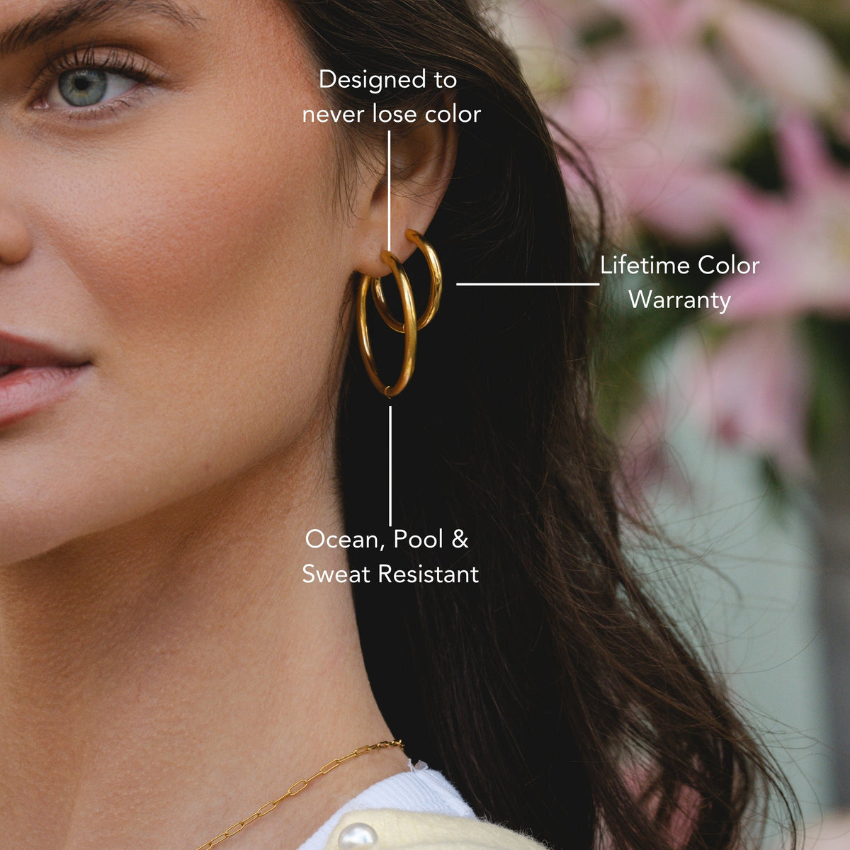 Bruce & Co Classic Thick Hoop Earrings, 14–36 mm, Steel