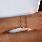 Bruce & Co Señora – Double Chain Coin and Freshwater Pearl Bracelet
