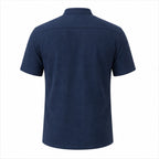 Zalesaro navy ribbed shirt rear view
