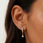 Bruce & Co Spark – Zircon Teardrop Huggie Earrings