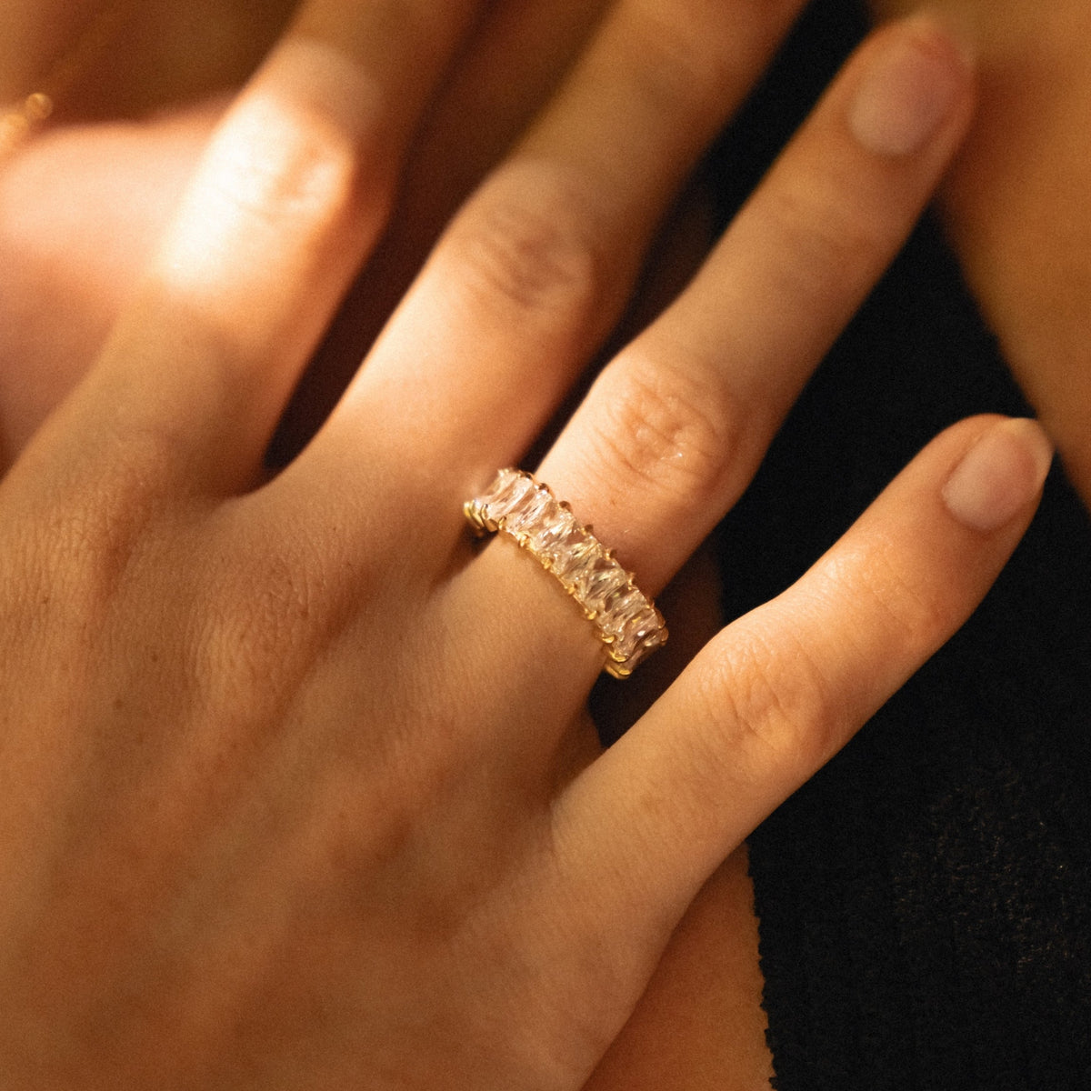 Bruce & Co Rectangular Zircon Eternity Ring, 6.7 mm