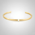Bruce & Co Solar – White Zircon Open Cuff Bracelet
