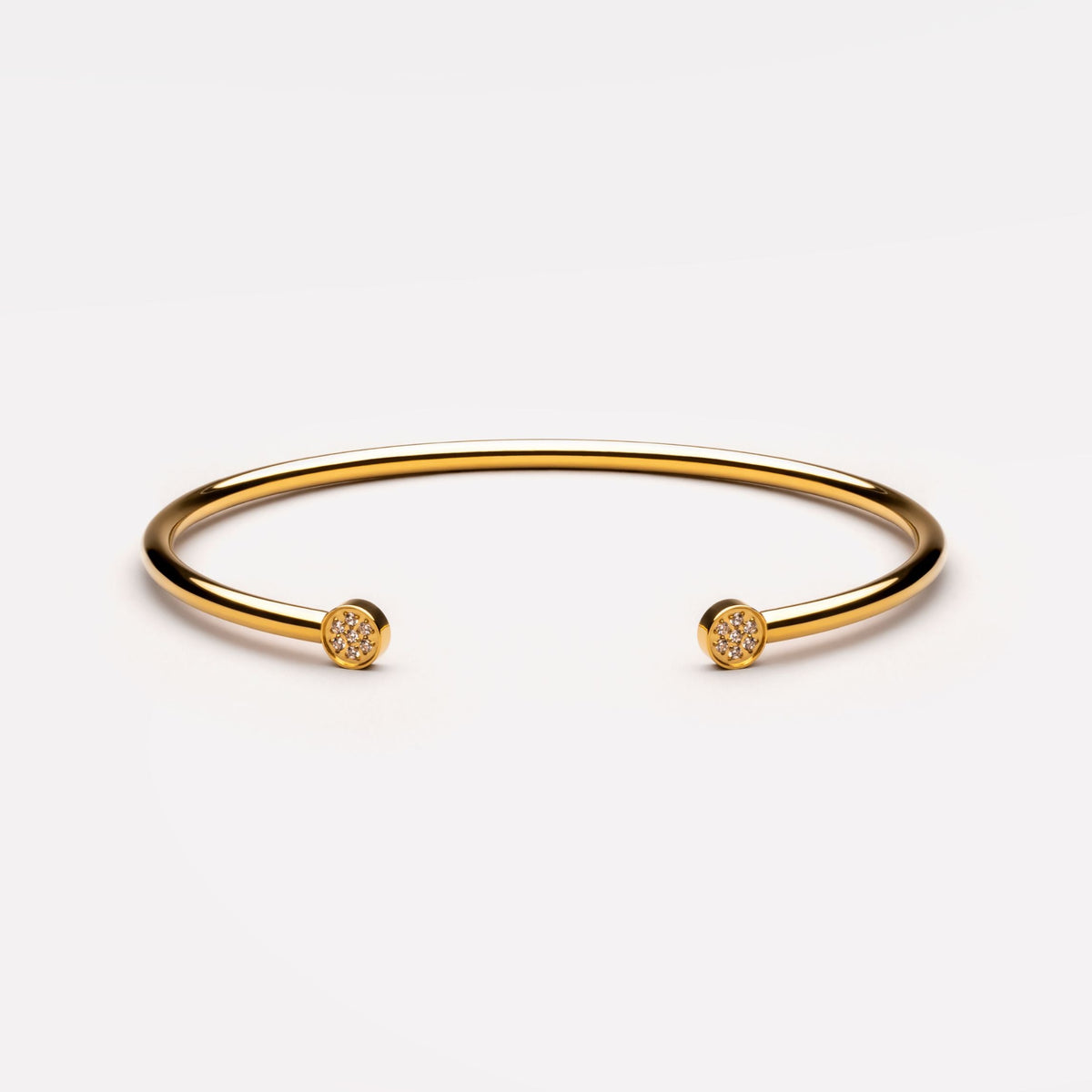 Bruce & Co Mirari – Pavé Disc End Cuff Bracelet